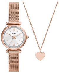 Fossil - Carlie Rose Watch Es5314Set Stainless Steel (Archived) - Lyst