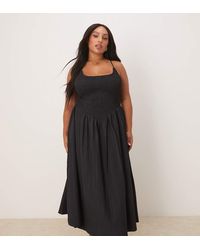 ASOS - Design Scoop Neck Crinkle Maxi Sundress With Cross Back - Lyst