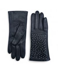 Infinity Leather - Italian Soft Wool Lining Winter Studded Design Driving Gloves - Lyst