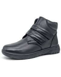 Dr Keller - April Touch Fastening Wide Fit Leather Ankle Boots - Lyst