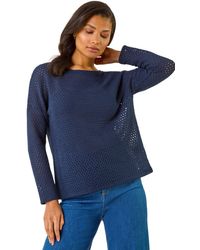 Roman - Crochet Cotton Jersey Top - Lyst