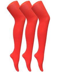 Sock Snob - 3 Pair Multipack Coloured Opaque 80 Denier Tights - Lyst