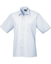 PREMIER - Short Sleeve Formal Poplin Plain Work Shirt (Light) - Lyst