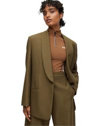 BOSS - Jigago Alica Solid Patterned Blazer - Lyst
