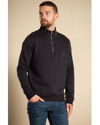 French Connection - Cotton Blend Half-Zip Jumper - Lyst