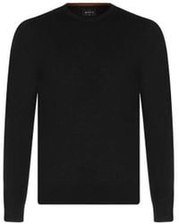 Howick - Merino Crewneck Sweatshirt In Zwart - Lyst