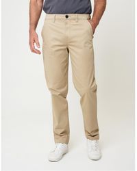 Saltwell - Solid Patterned Straight Five Pocket Chinos - Lyst