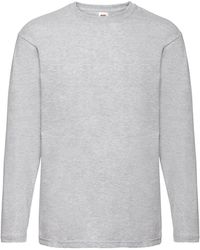 Fruit Of The Loom - Valueweight Heather Long-Sleeved T-Shirt (Heather) - Lyst