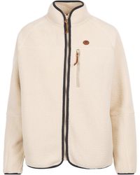 Trespass - Ladies Quake Leather Trim Fleece Jacket (Ghost) - Lyst