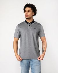BOSS - Oxford New Contrast Collar Short Sleeve Polo Shirt - Lyst