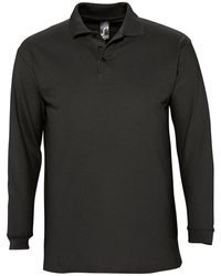 Sol's - Winter Ii Long Sleeve Pique Cotton Polo Shirt - Lyst