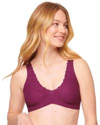 Sloggi - 10211241 Zero Feel Lace 2.0 Bralette Bra - Lyst