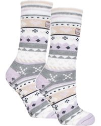 Heat Holders - 2 Pairs Soul Warming Socks With Grips - Lyst