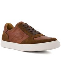 Dune - Twickenham - Side Detail Lace-up Trainers Leather - Lyst