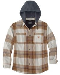 Carhartt - Flannel Sherpa Lined Hooded Shirt Jacket - Lyst