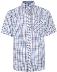 KAM Jeanswear - Kam Big And Tall Check Half Sleeve Shirt - Lyst