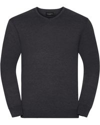 Russell - Collection V-Neck Knitted Pullover Sweatshirt Marl) - Lyst