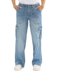 MYT - Wide Leg Baggy High Waisted Cargo Pocket Jeans - Lyst
