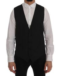 Dolce & Gabbana - Marineblauw Pinstripe Vest - Lyst