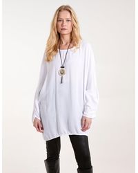 Blue Vanilla - Cheesecloth Necklace Top - Lyst