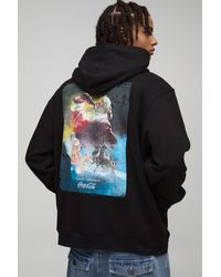 BoohooMAN - Oversized Coca Cola Christmas License Printed Hoodie Cotton - Lyst