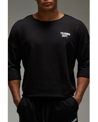 BoohooMAN - Training Dept Loopback Oversized Rag Top - Lyst