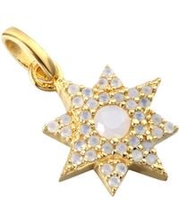SEOL + GOLD - 18Ct Plated Moonstone Star Pendant - Lyst