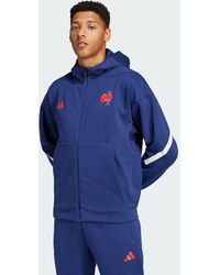 adidas Originals - France Travel Z.N.E. Full-Zip Hooded Track Top - Lyst
