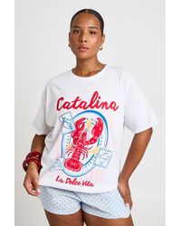 Boohoo - Plus Lobster Printed T Shirt - Lyst