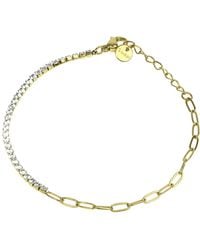 The Jewellery Stockroom - Plated Pvd Waterproof Stainless Steel Chain & Tennis Bracelet - Lyst