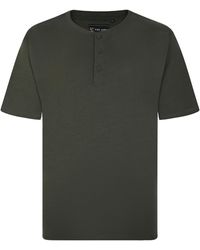 KAM Jeanswear - Kam Plus Size O-Neck Tee Shirt Button Up - Lyst