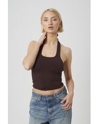 Brave Soul - Jersey Halter Neck Top - Lyst