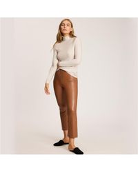 Commando - Faux Leather Cropped Flare Legging - Lyst