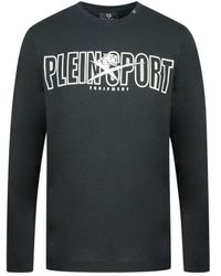 Philipp Plein - Bold Branded Logo Black Long Sleeved T-shirt - Lyst