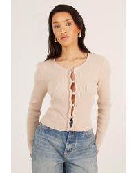 Brave Soul - Ribbed Long Sleeve Button Down Cardigan - Lyst