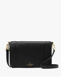 Kate Spade - Lena Pebbled Leather Mini Flap Crossbody - Lyst