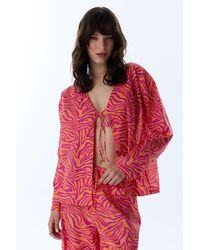 Penti - Oversized Striped Cotton Beach Kimono - Lyst
