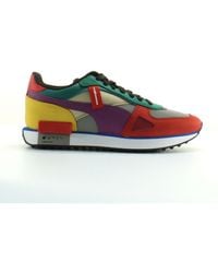 PUMA - Future Rider Hf The Hundreds Textile Lace Up Trainers 373726 01 - Lyst