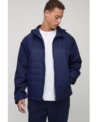 BoohooMAN - Tall Regular Fit Lightweight Quilted Hooded Jacket - Lyst
