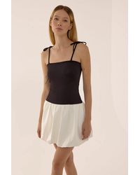 Hiccup - Square Neck Slim Fit Mini Dress With Baloon Hem - Lyst