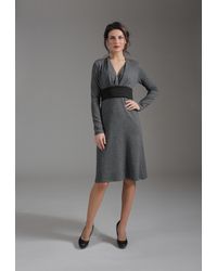 Conquista - Long Sleeve Empire Line Dress - Lyst