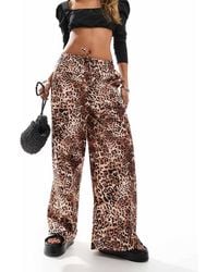 Miss Selfridge - Poplin Wide Leg Pull On Trouser - Lyst