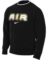 Nike - Air Crew Neck Fleece Sweatshirt Cotton - Lyst