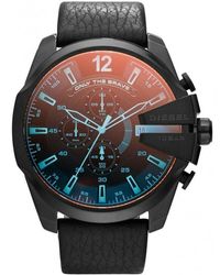 DIESEL - Dz4323 Mega Chief Chronograph Dial Watch Leather - Lyst