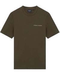Lyle & Scott - Embroidered Logo Wilton T-Shirt Cotton - Lyst