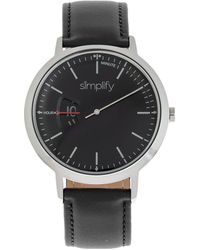 Simplify - The 6500 Leather-Band Watch - Lyst