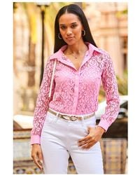 Sosandar - Soft Luxe Lace Shirt - Lyst