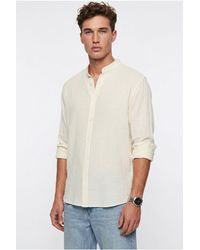 Bianco Lucci - Oversized Mandarin Collar Shirt - Lyst