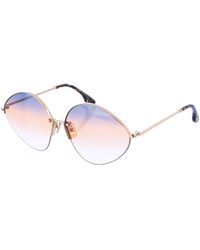 Victoria Beckham - Vb220S Oval-Shaped Metal Sunglasses - Lyst