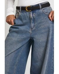 Boohoo - Faux Suede D Buckle Belt - Lyst